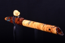 Yellow Cedar Burl Native American Flute, Minor, Mid G-4, #H27D (13)